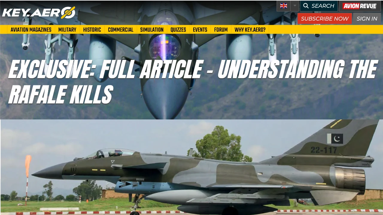 پاک بھارت جنگ میں چار بھارتی رافیل طیارے گرائے جانے کا انکشاف [Draft]