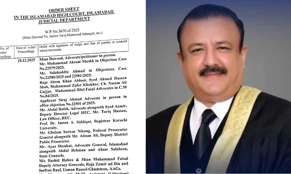 جسٹس جہانگیری کو عہدے سے ہٹانے کا عدالتی فیصلہ جاری [Draft]