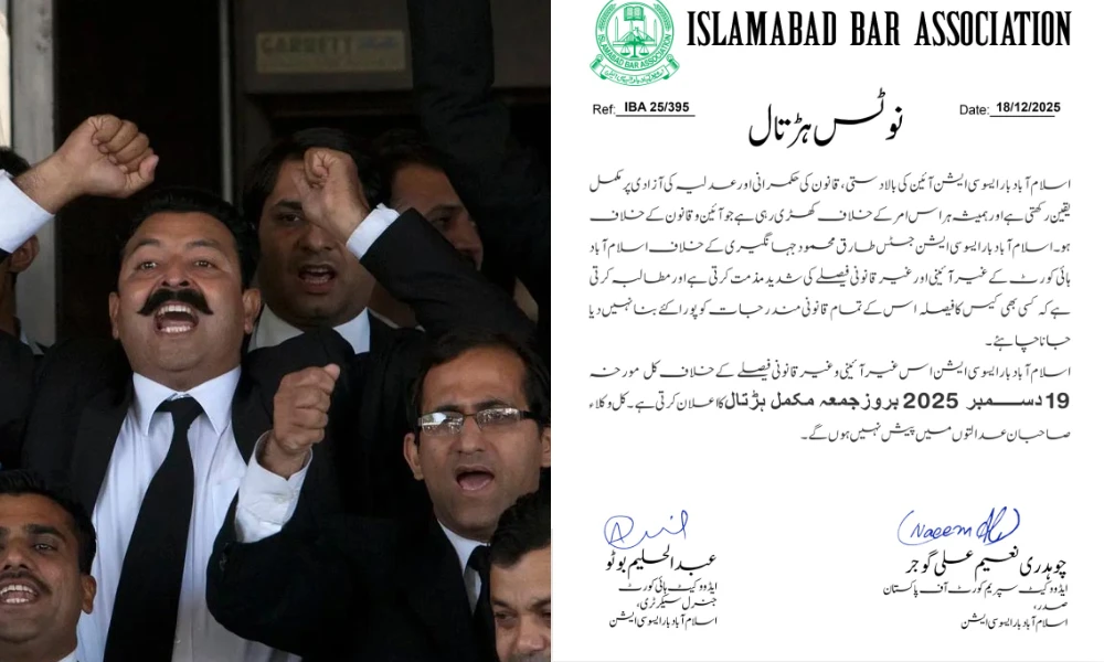 اسلام آباد بار ایسوسی ایشن کی کل ہڑتال کا اعلان [Draft]