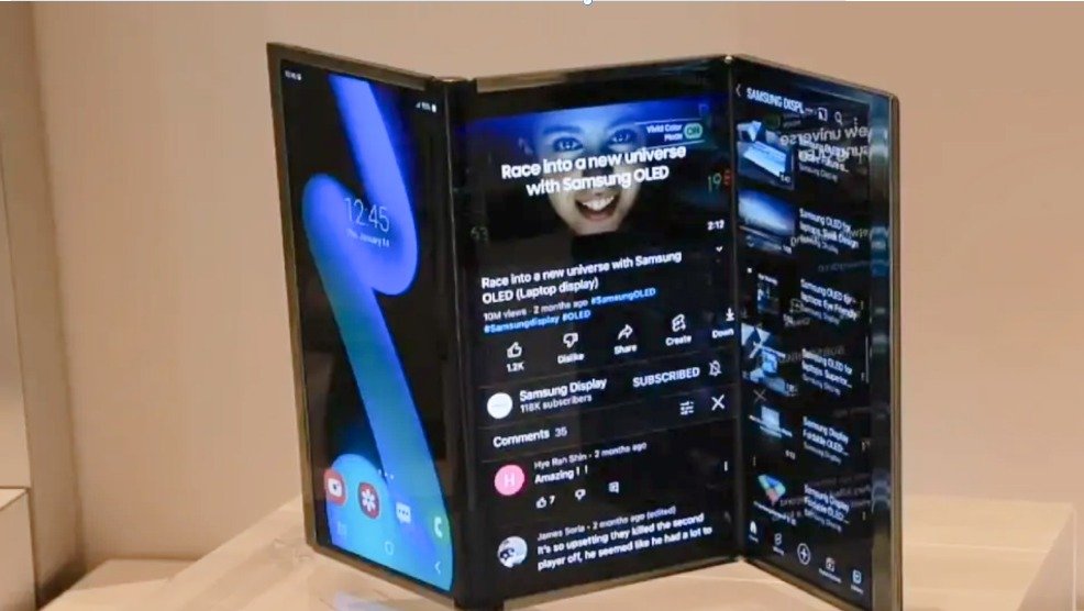 سام سنگ کا تین تہوں والا فولڈ ایبل فون یو اے ای میں لانچ کر دیا