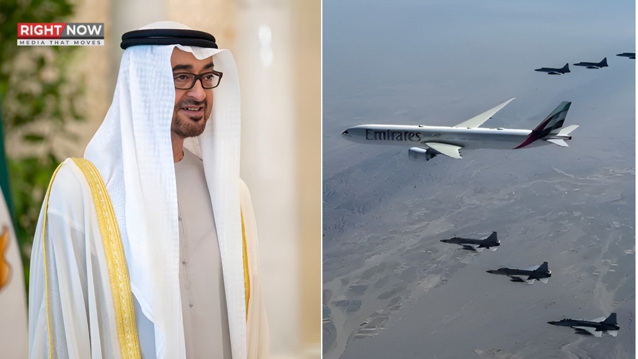 پاک فضائیہ نے یو اے ای صدر کو فضائی سلامی دی