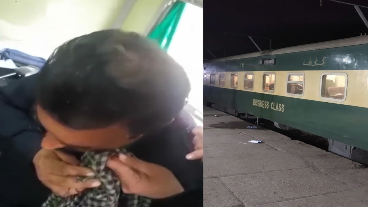 چلتی ٹرین پر پتھراؤ سے انچارج شدید زخمی