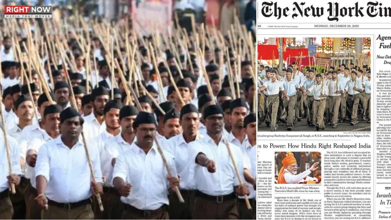 نیویارک ٹائمز کی رپورٹ: آر ایس ایس کے نظریات پر تنقید