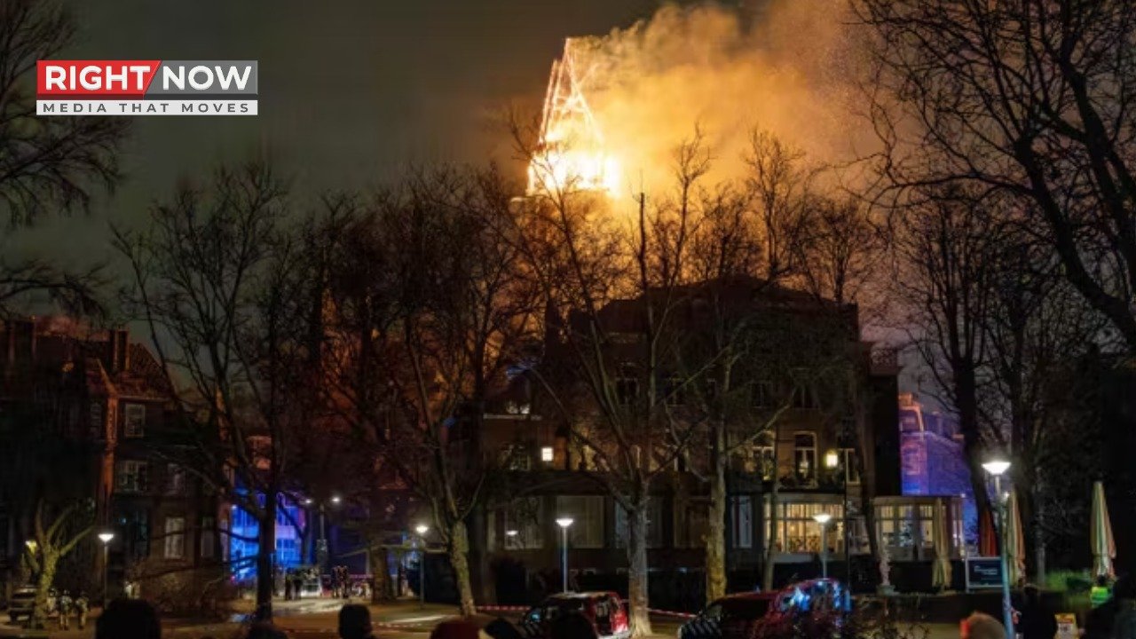 ایمسٹرڈیم کے تاریخی چرچ میں آگ، ایمرجنسی نافذ