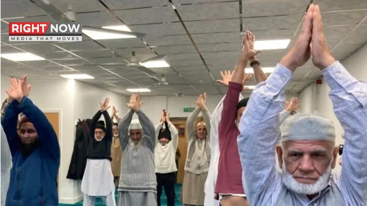 بریڈفورڈ کی مسجد میں مردوں کی پیلیٹس کلاس کی ویڈیو مقبول