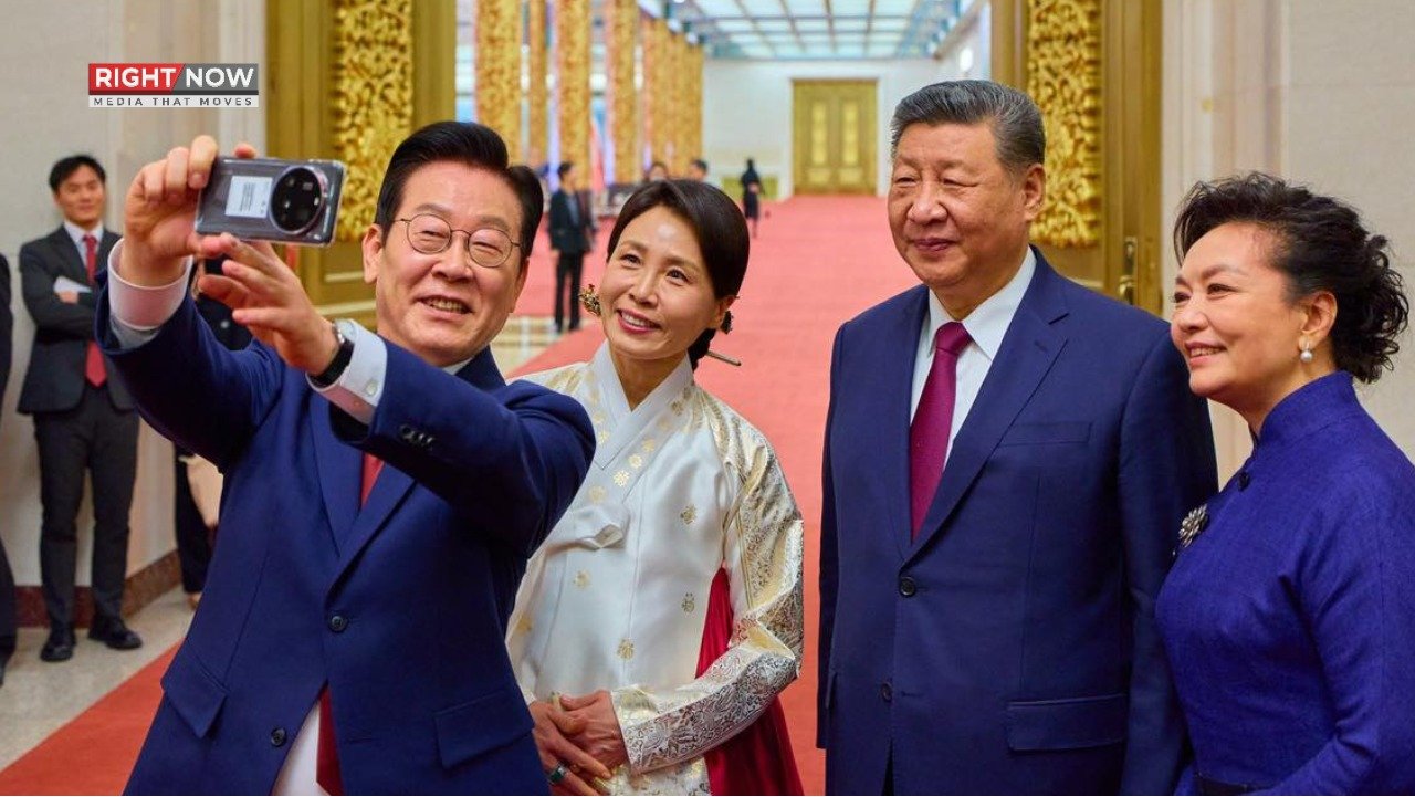 جنوبی کوریا کے صدر کا چینی فون سے شی جن پنگ کے ساتھ سیلفی