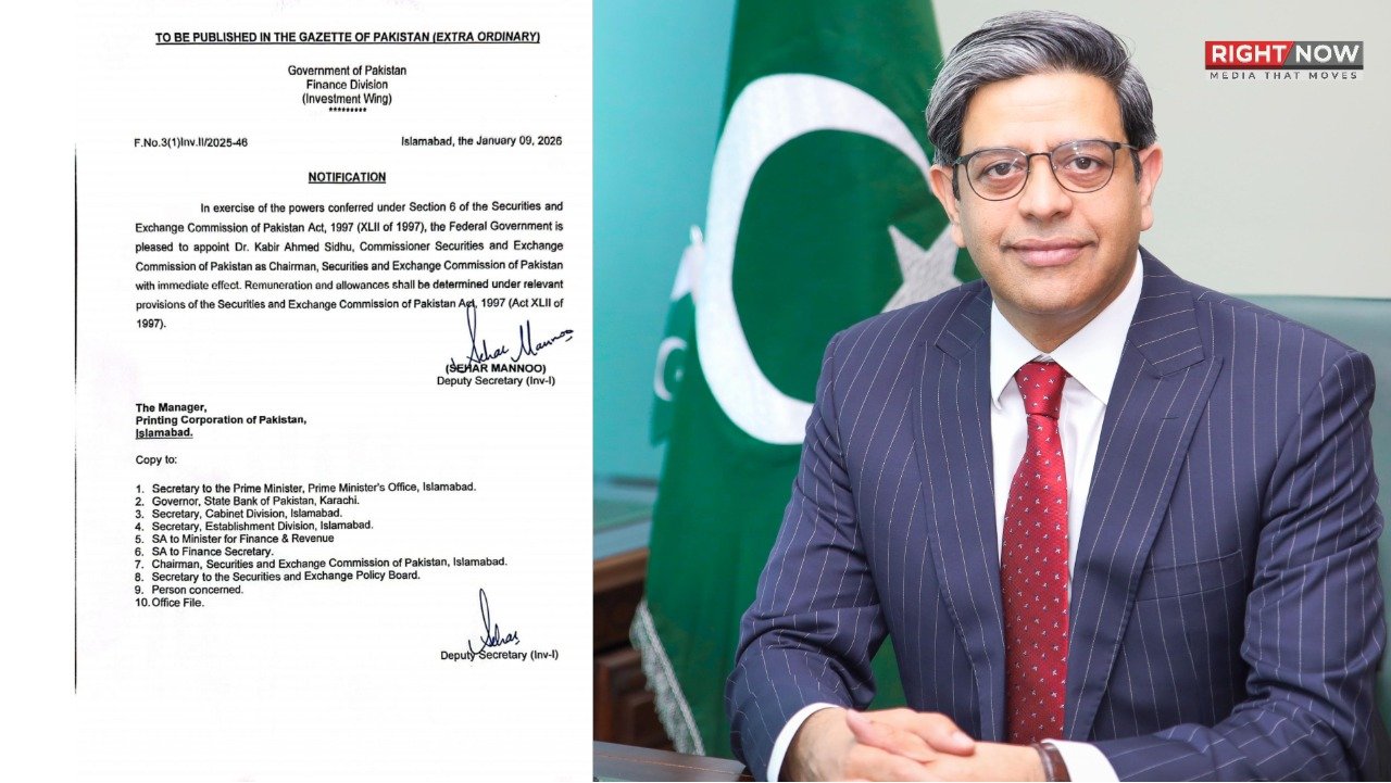 ڈاکٹر کبیر سدھو چیئرمین ایس ای سی پی مقرر