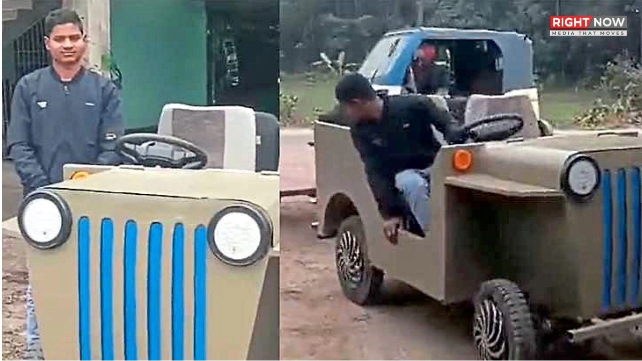 بھارتی نوجوان نے ایک لاکھ روپے میں الیکٹرک جیپ بنالی