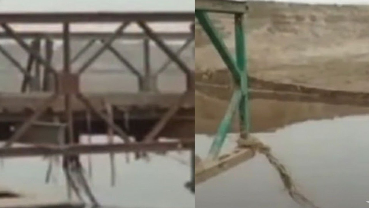 کمالیہ ،دریائے راوی کا عارضی پل ایک ماہ بعد دوبارہ ٹوٹ گیا