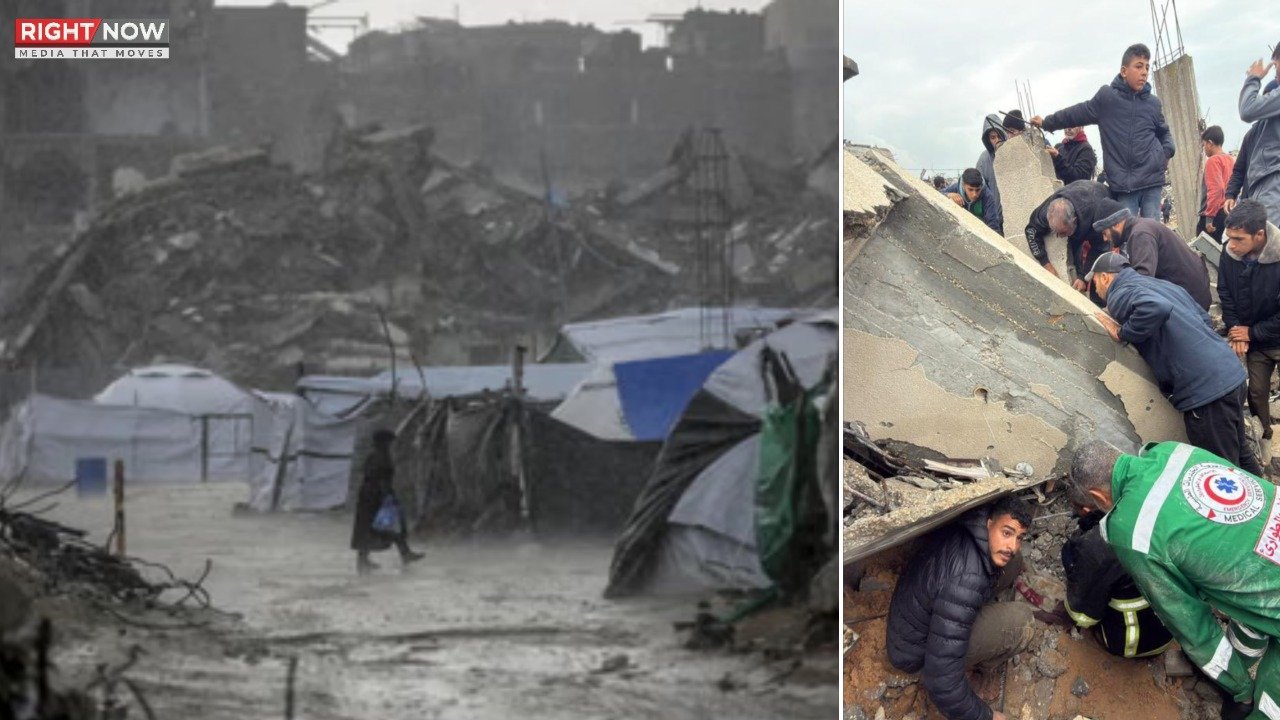 غزہ میں طوفان سے عمارتیں گرنے سے 5 فلسطینی شہید