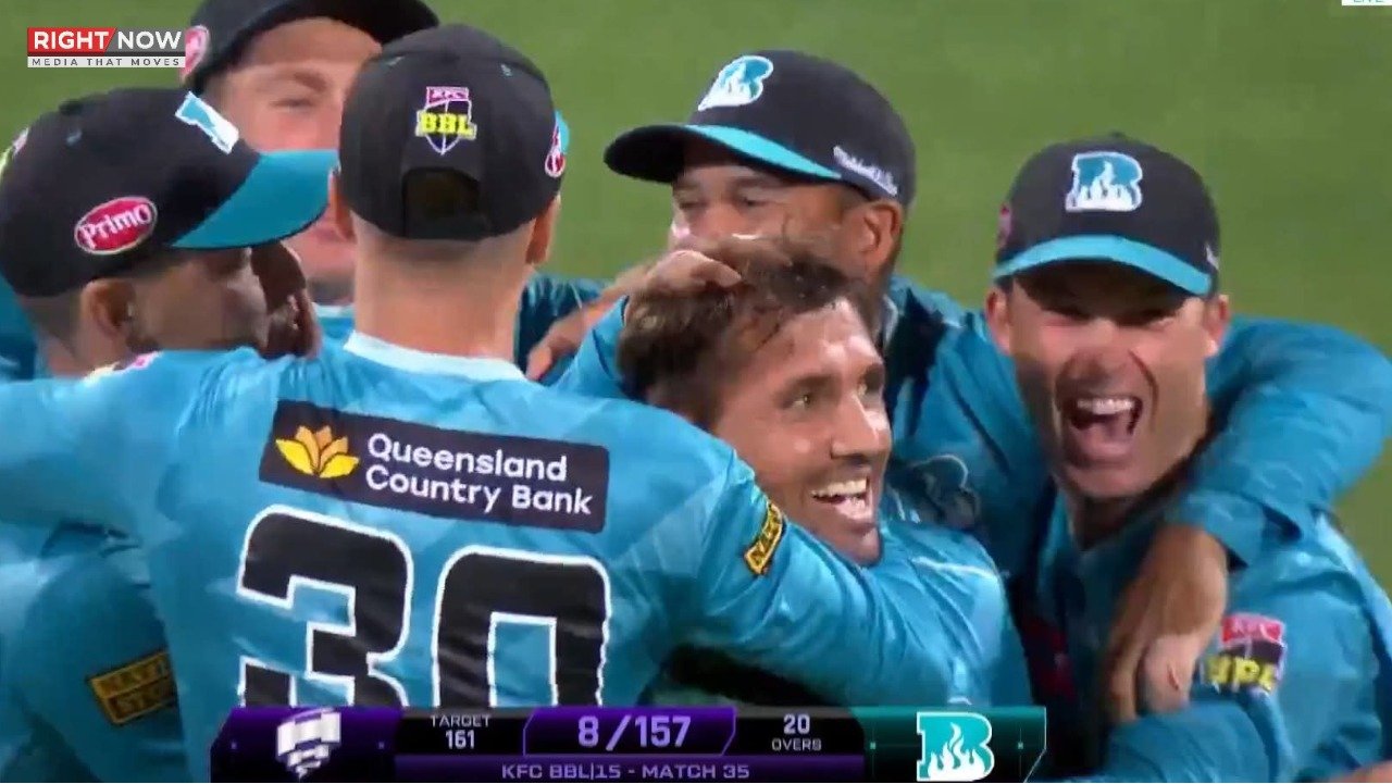 برسبین ہیٹ نے ہوبارٹ ہریکینز کو سنسنی خیز مقابلے میں 3 رنز سے ہرایا