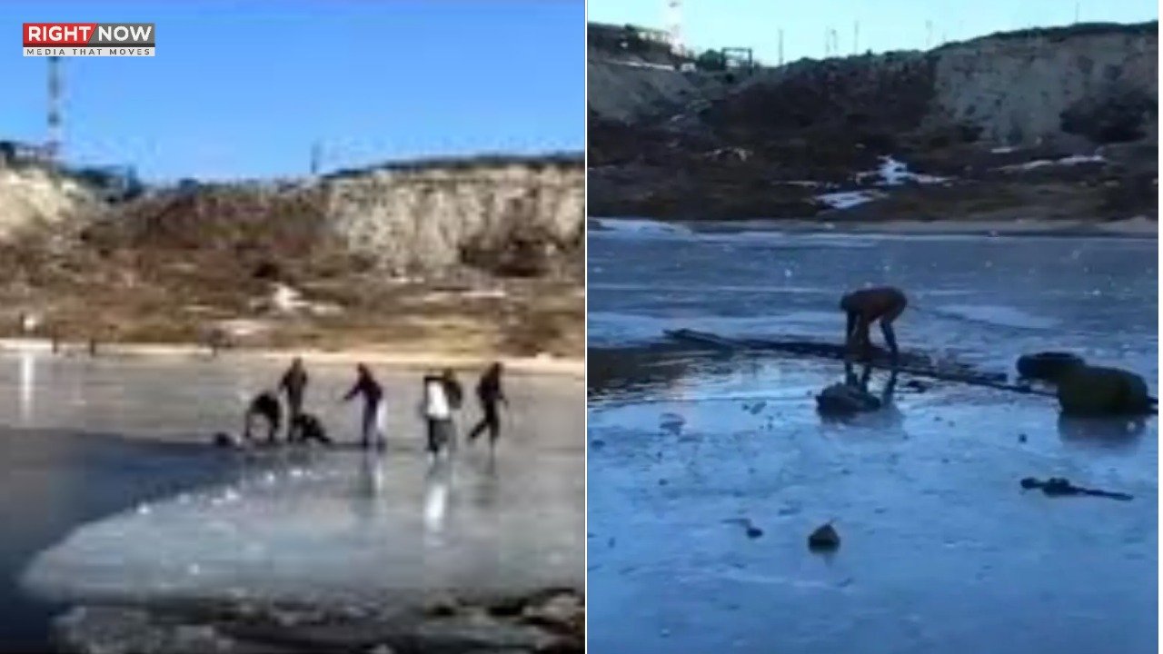 سیلا جھیل میں برف ٹوٹنے سے سیاحوں کا حادثہ، ریسکیو جاری