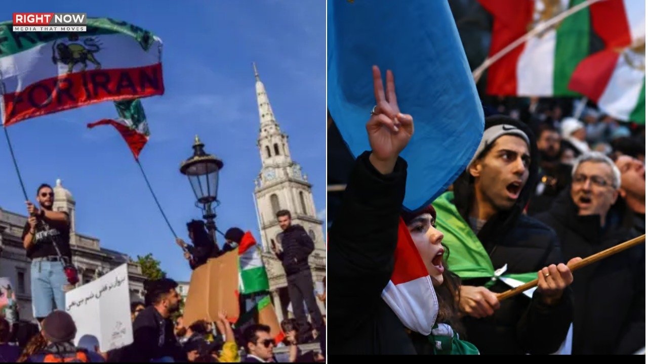 لندن میں ایرانی سفارتخانے کے باہر احتجاج، متعدد افراد گرفتار