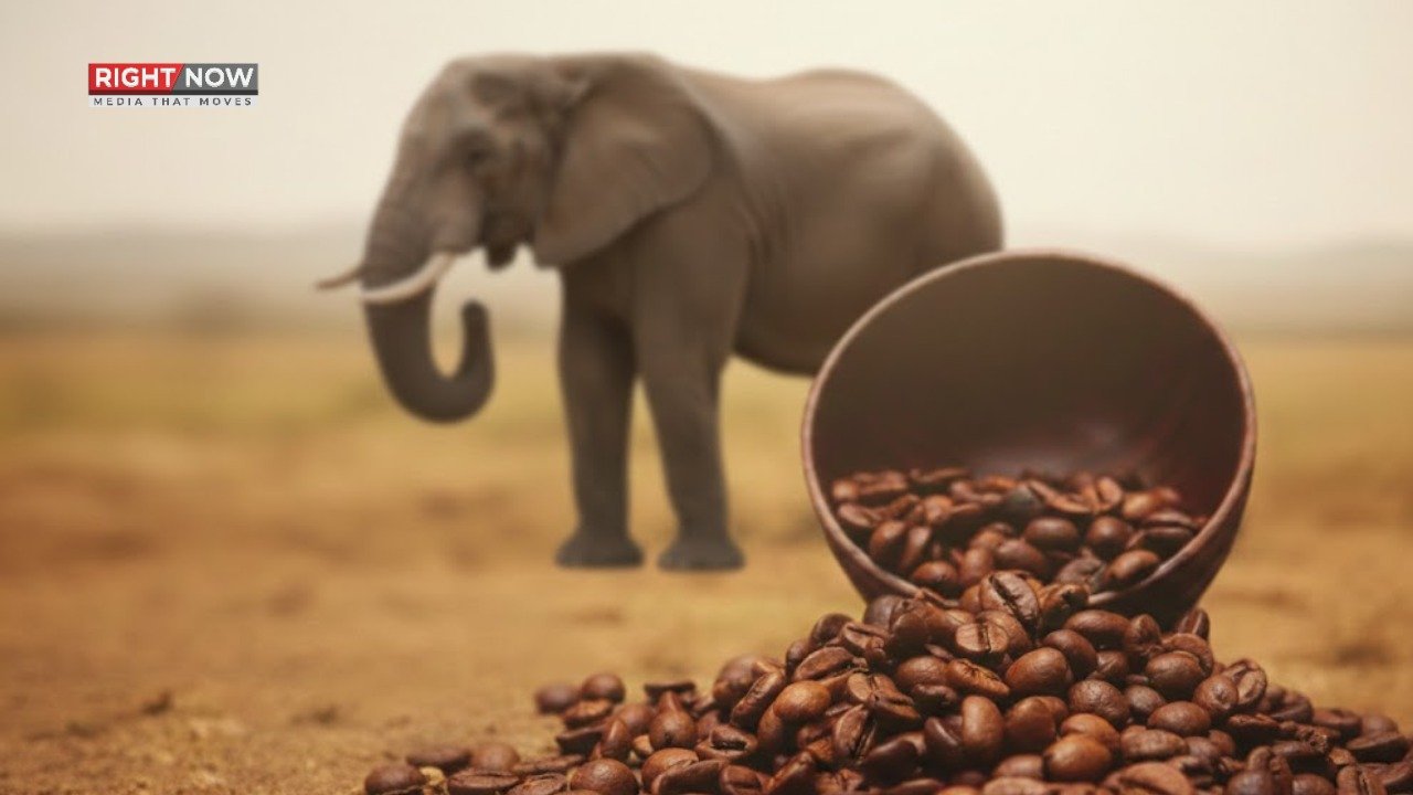 ہاتھی کے معدے میں بلیک آئوری کافی کا منفرد ذائقہ تیار
