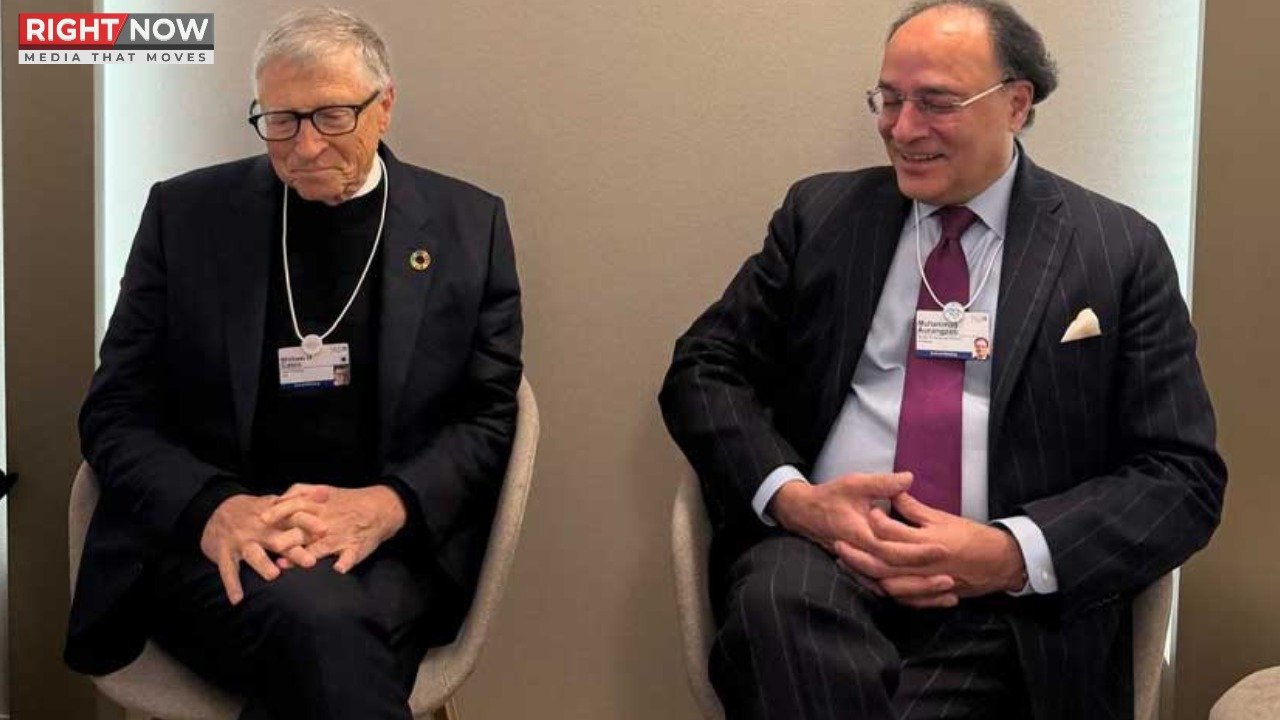 محمد اورنگزیب کی ڈیووس میں بل گیٹس سے ملاقات میں تعاون مضبوط بنانے پر اتفاق