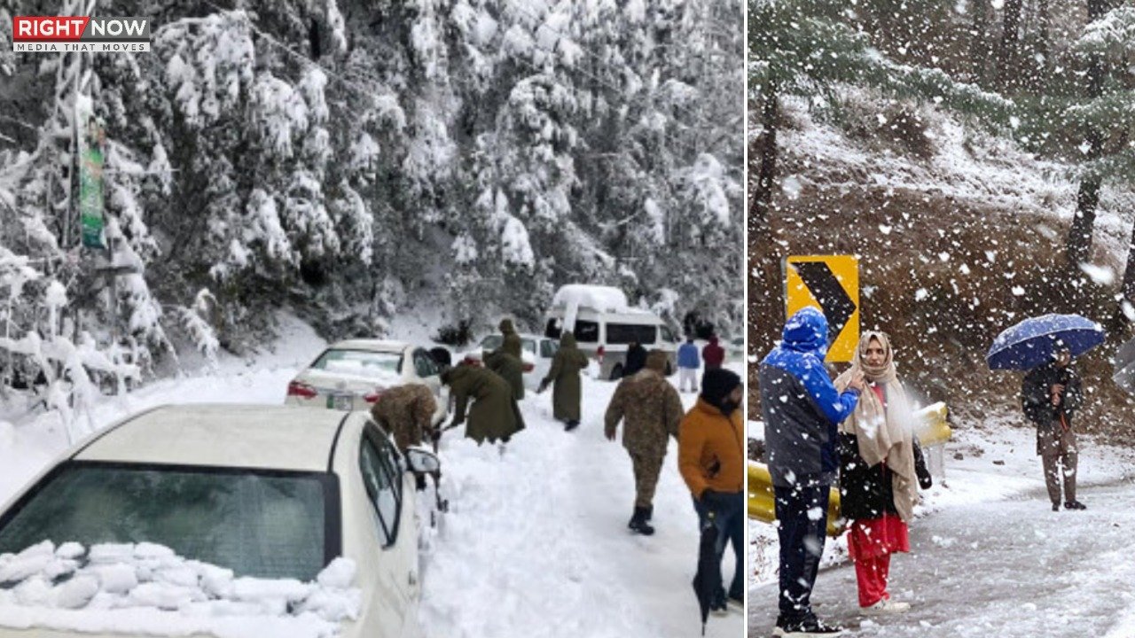 مری میں برفباری اور ہوٹل فل، شہری سفر سے گریز کریں