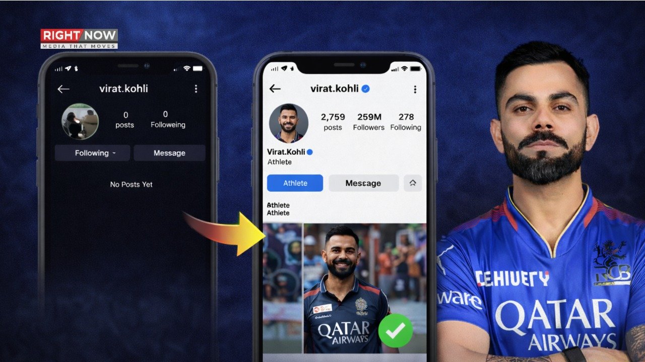 ویرات کوہلی کا انسٹاگرام اکاؤنٹ اچانک غائب اور پھر بحال