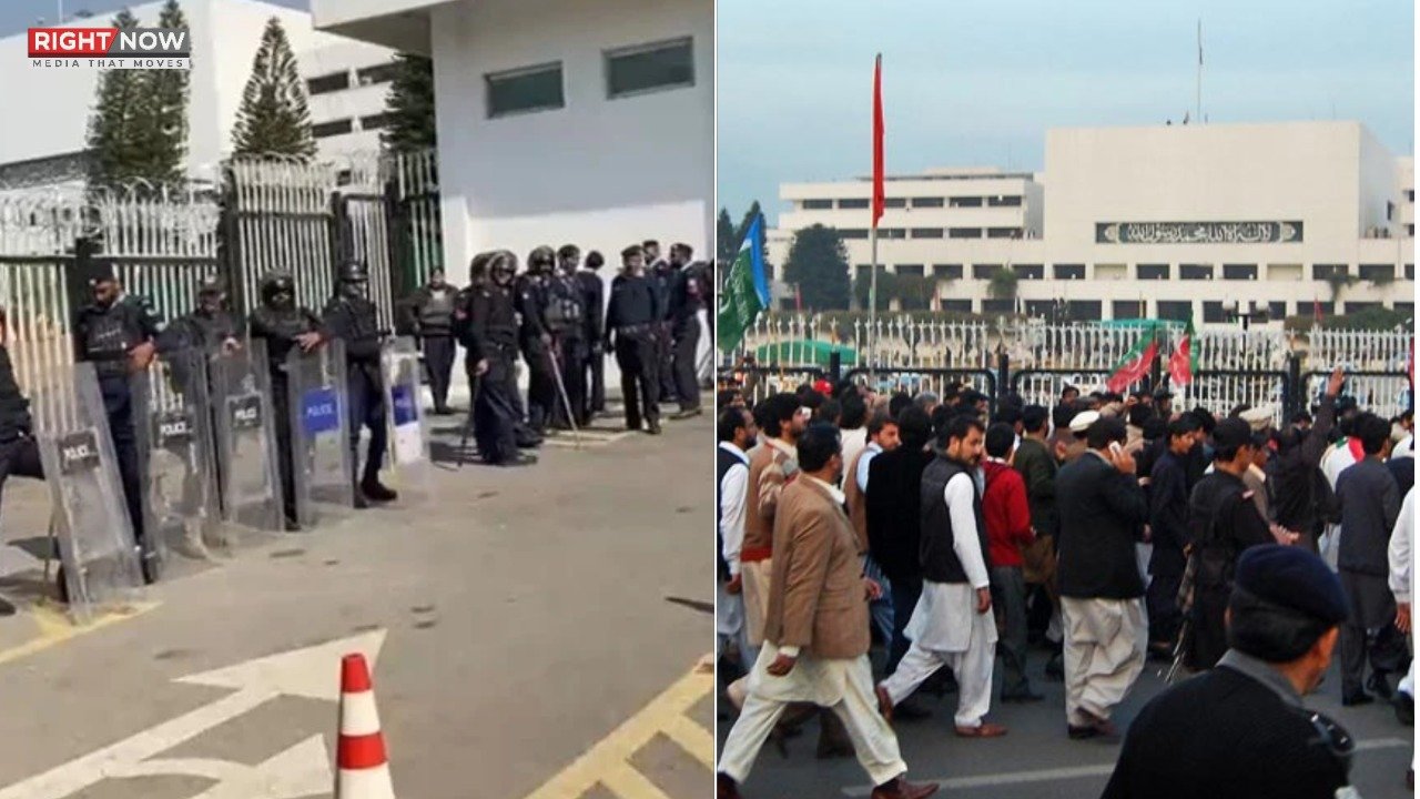 پی ٹی آئی احتجاج پر پارلیمنٹ کے باہر سخت سیکیورٹی اقدامات
