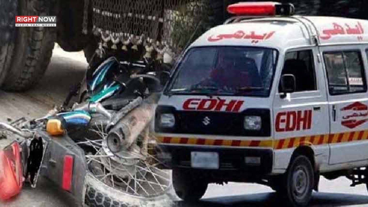 کراچی میں ٹریلر حادثہ، موٹرسائیکل سوار جاں بحق، دوسرا زخمی