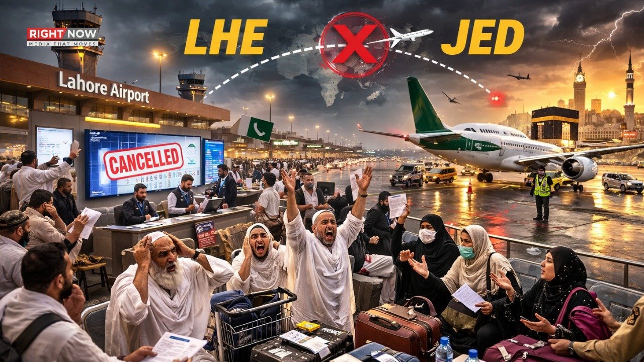 لاہور میں غیرملکی ایئرلائن کی پرواز منسوخی پر عمرہ زائرین کا احتجاج