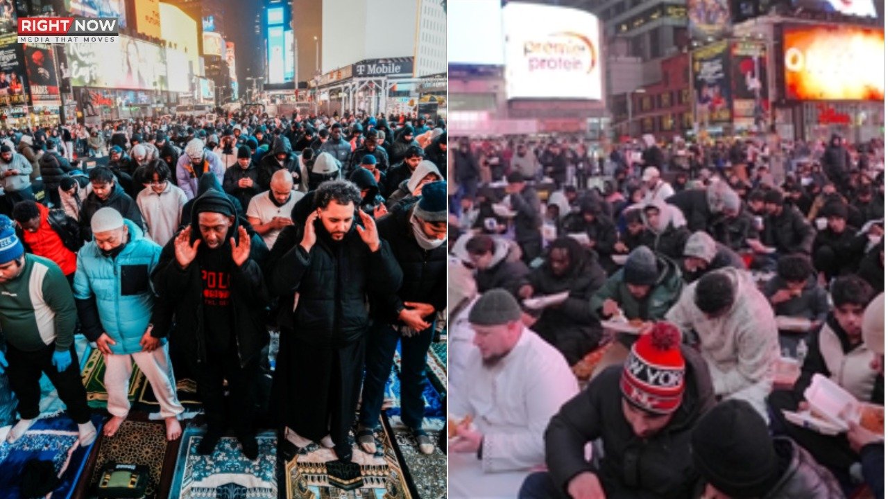 ٹائمز اسکوائر پر تاریخی اجتماعی افطار اور تراویح کا انعقاد