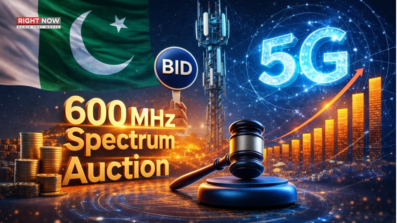 پاکستان میں 600 میگاہرٹز اسپیکٹرم کی نیلامی، 5G کی رفتار میں اضافہ