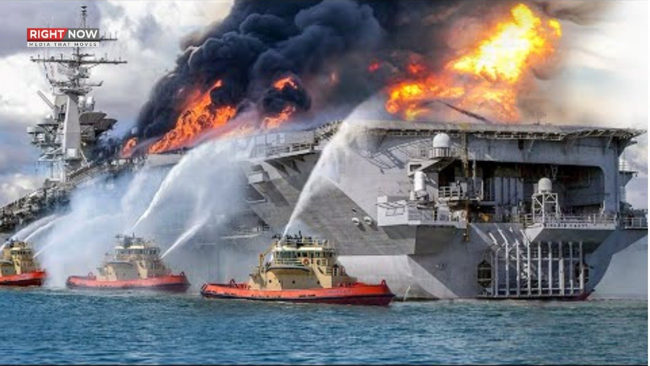 آبنائے ہرمز میں آئل ٹینکر پر حملہ، آگ بھڑک اٹھی