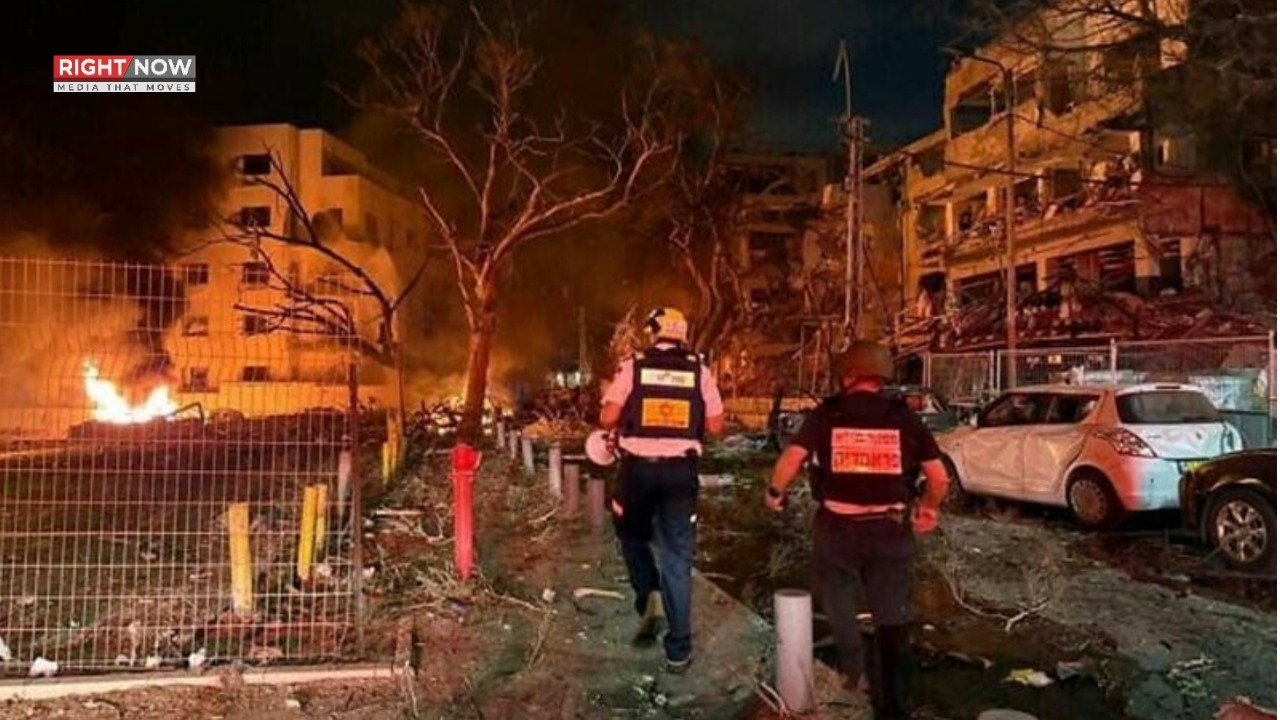 ایران کے میزائل حملوں سے تل ابیب میں آگ، خوف و ہراس پھیل گیا