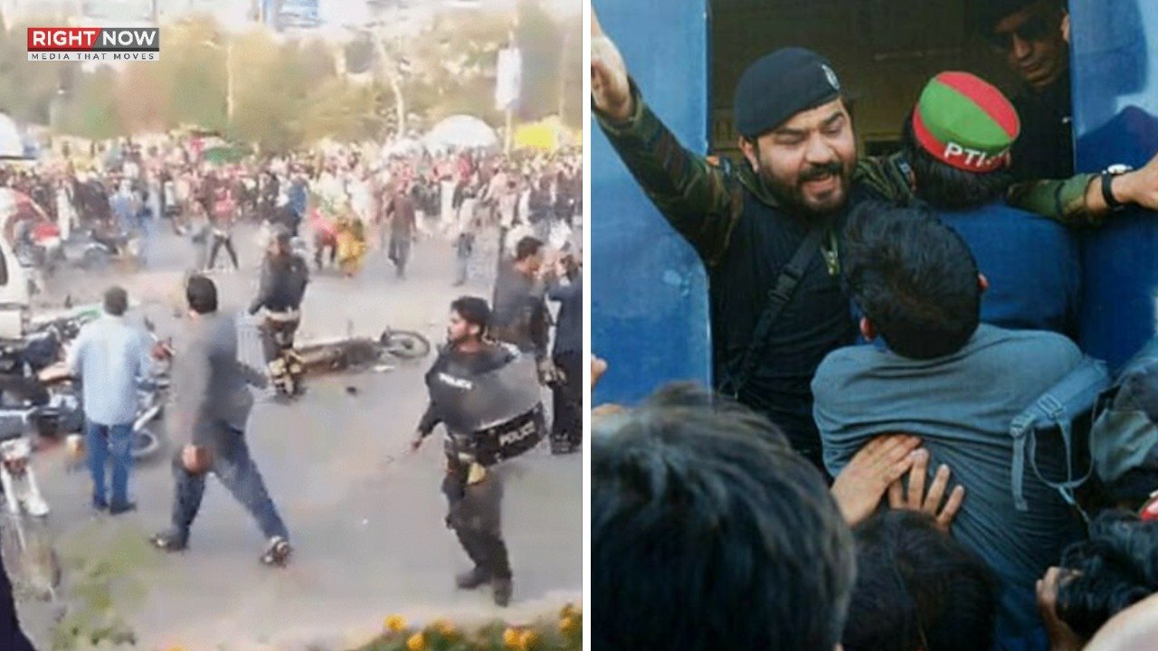 کراچی، پی ٹی آئی ریلی پر پولیس کا کریک ڈاؤن 24 گرفتار