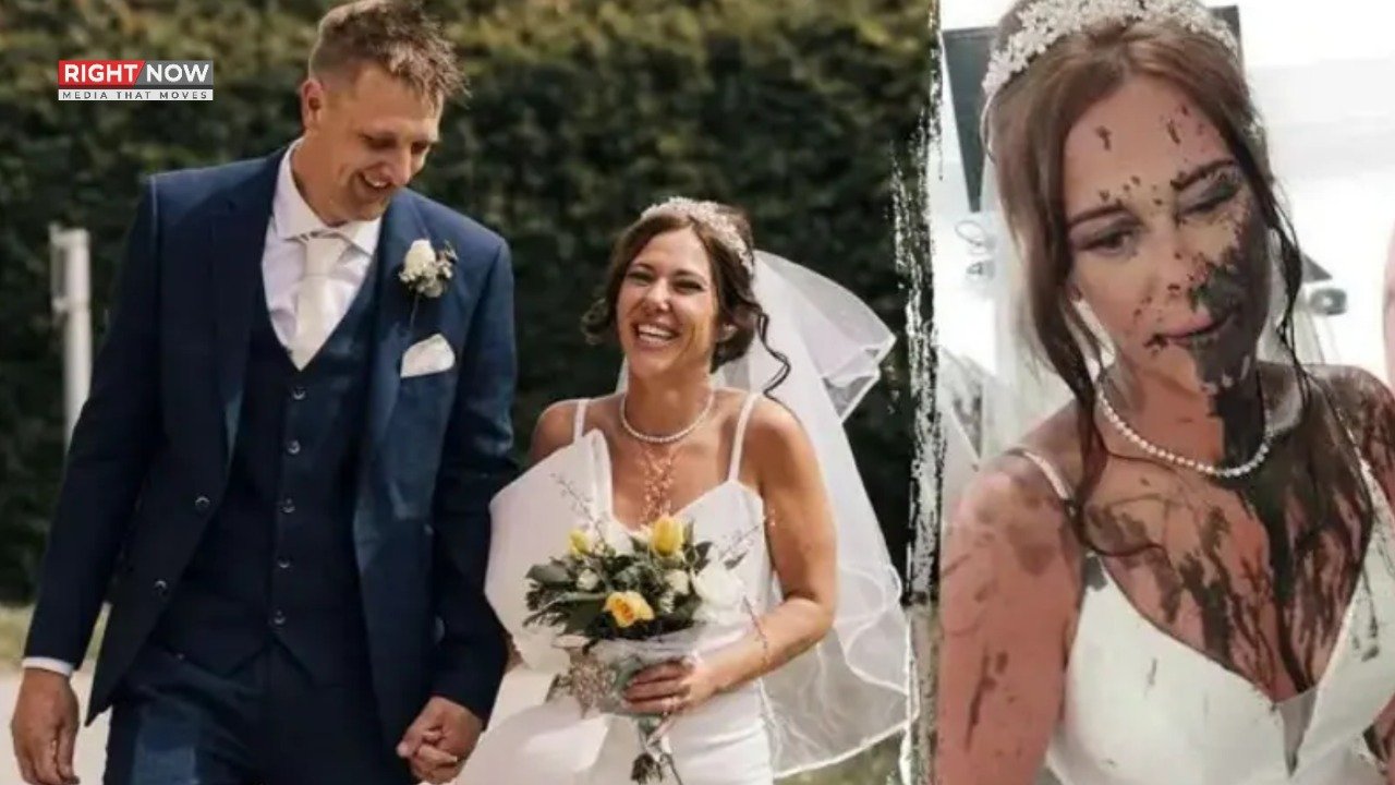 برطانیہ، دلہن پر شادی سے قبل سیاہ پینٹ پھینکا گیا