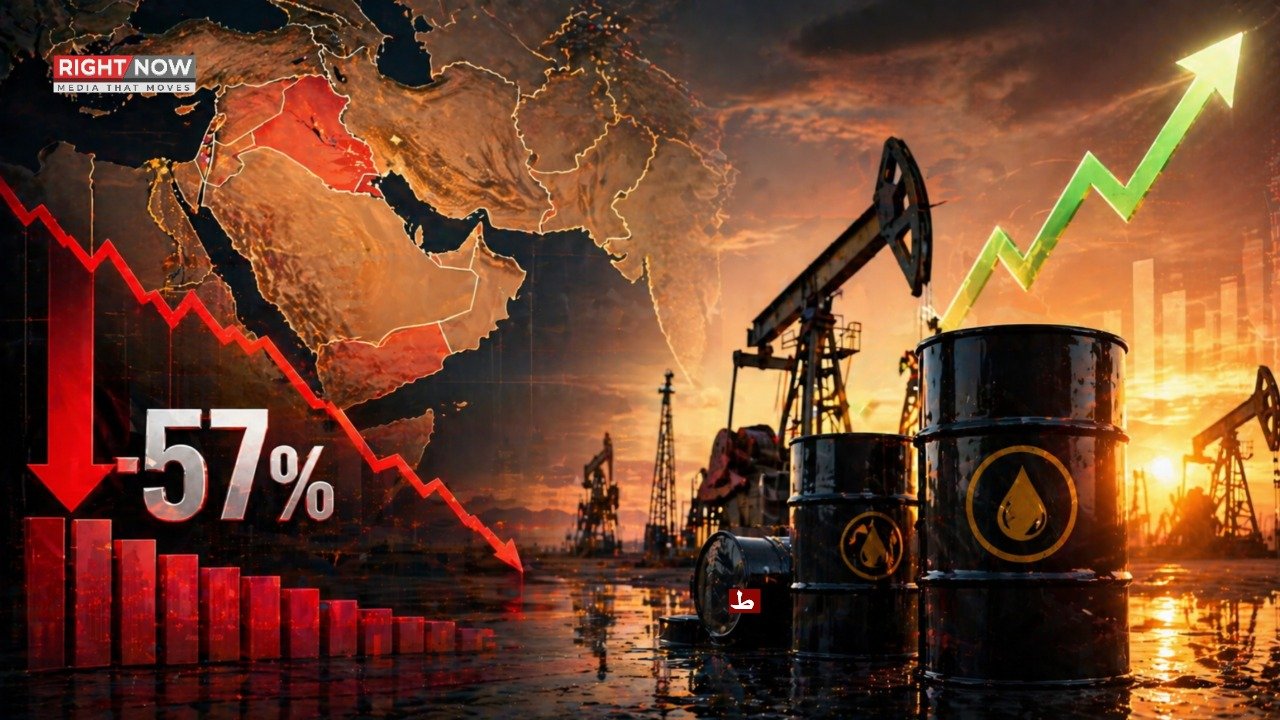 مشرق وسطیٰ میں تیل کی پیدوار میں 57 فیصد کمی، قیمتیں بڑھیں