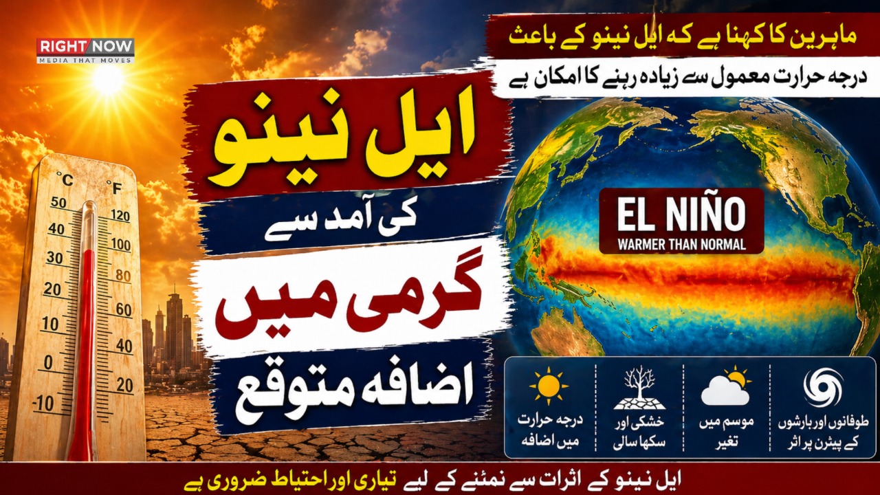 ایل نینو کی آمد سے درجہ حرارت میں اضافہ متوقع