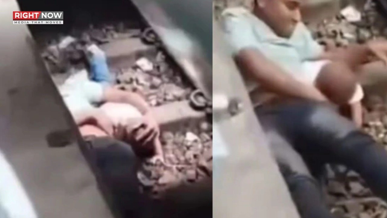 بنگلا دیش: باپ نے ٹرین کے نیچے بچے کو بچایا